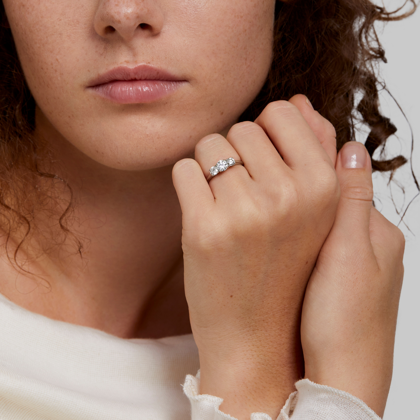 Trilogy 1.02cts 3 Stone Engagement Ring in 18ct Platinum