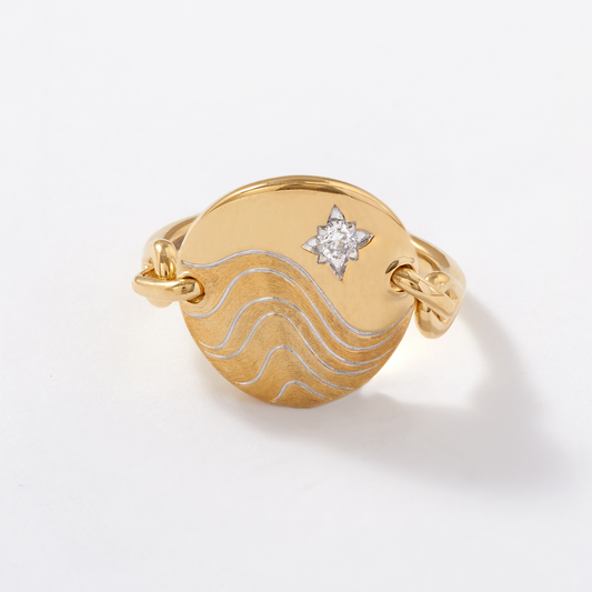 Elemental Water Ring in 14ct Yellow Gold