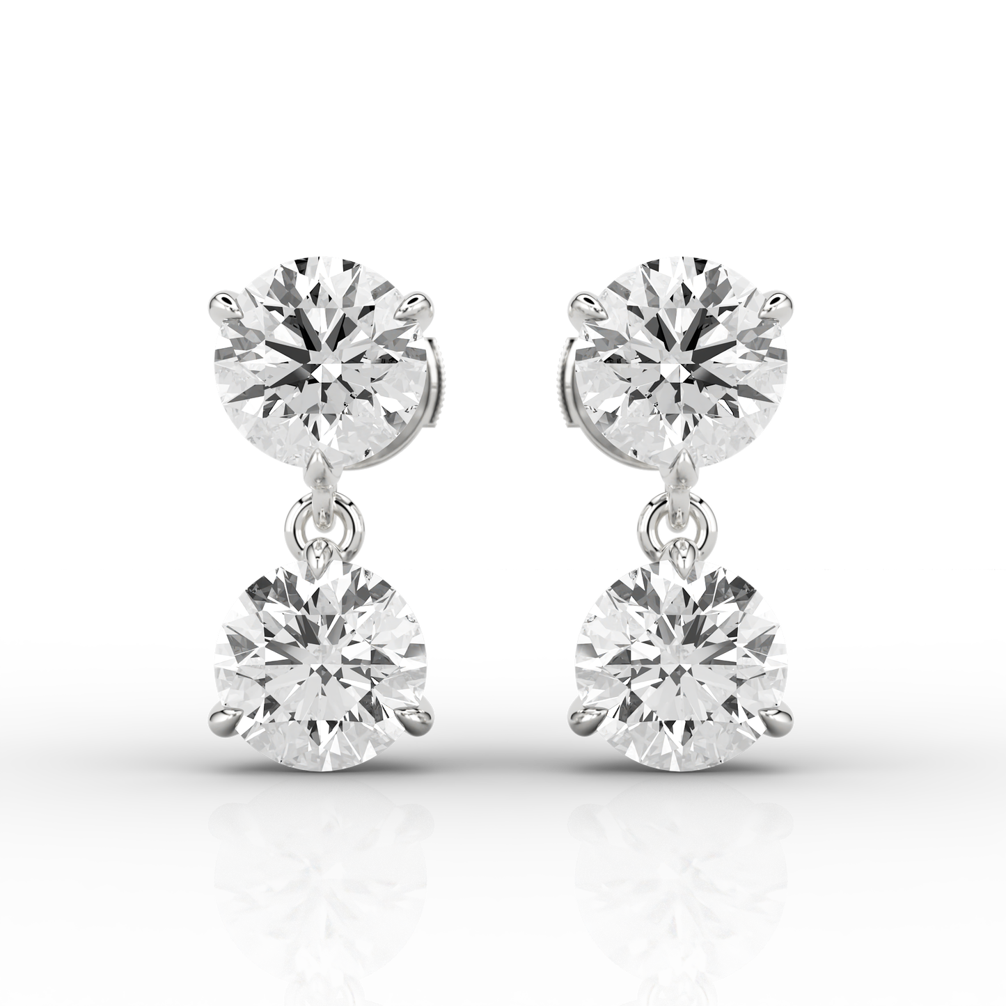 White Drop Earrings