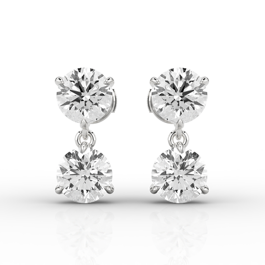 White Drop Earrings