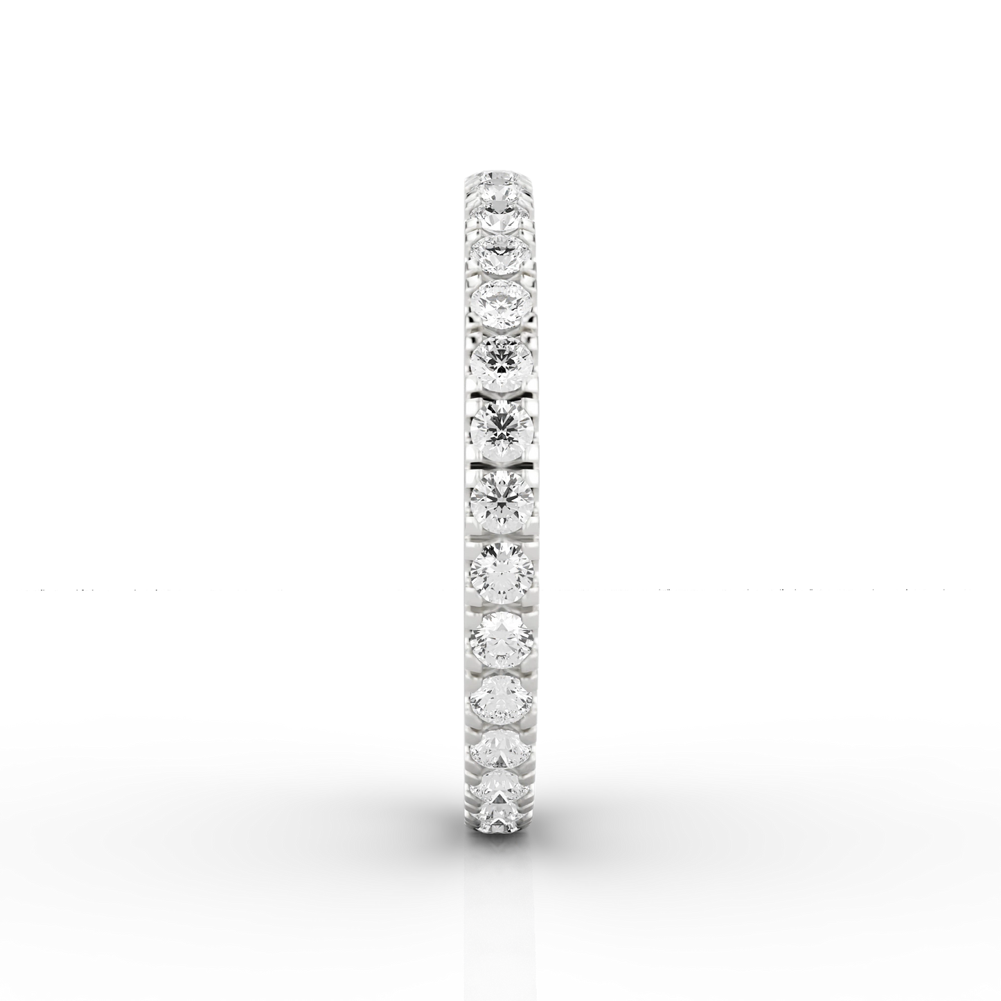 Medium Micro Set Full Eternity Ring in 18ct White Gold