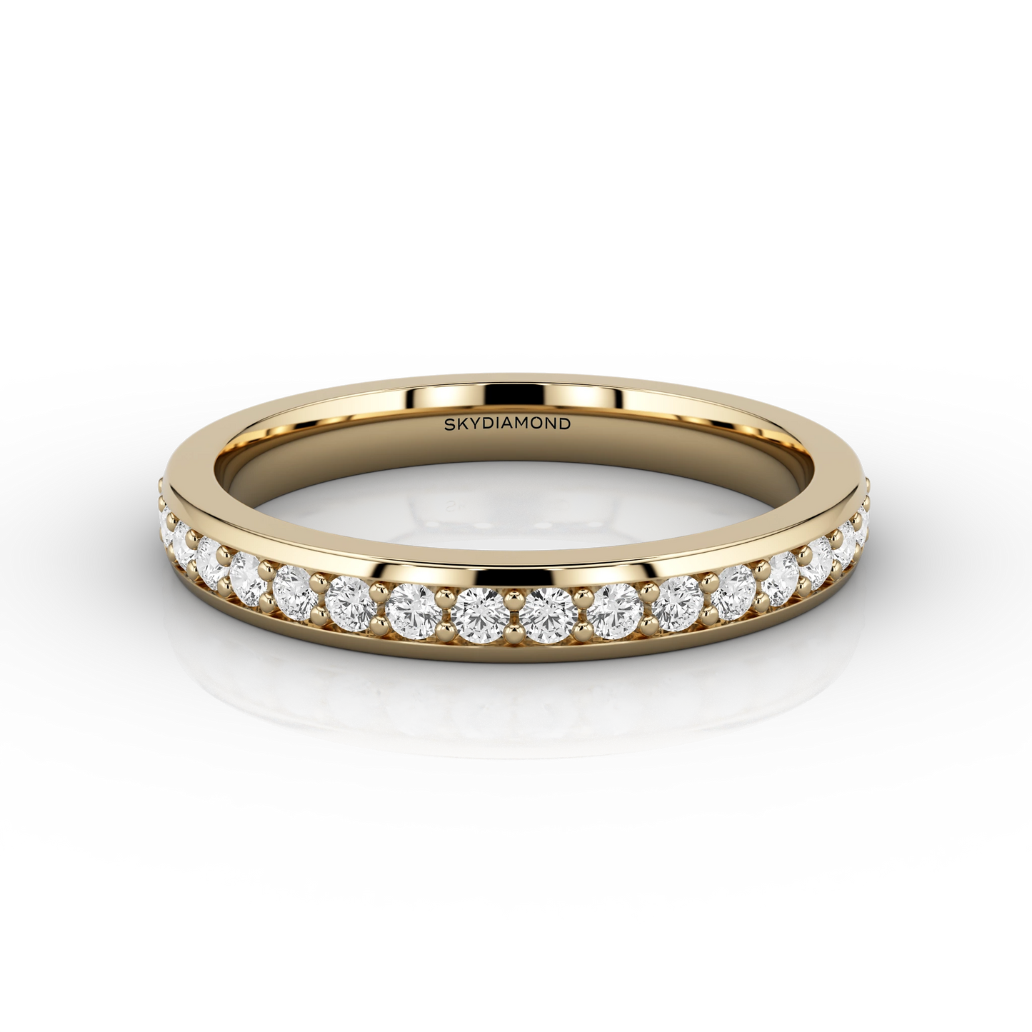 Medium Grain Set Eternity Ring in 18ct Yellow Gold