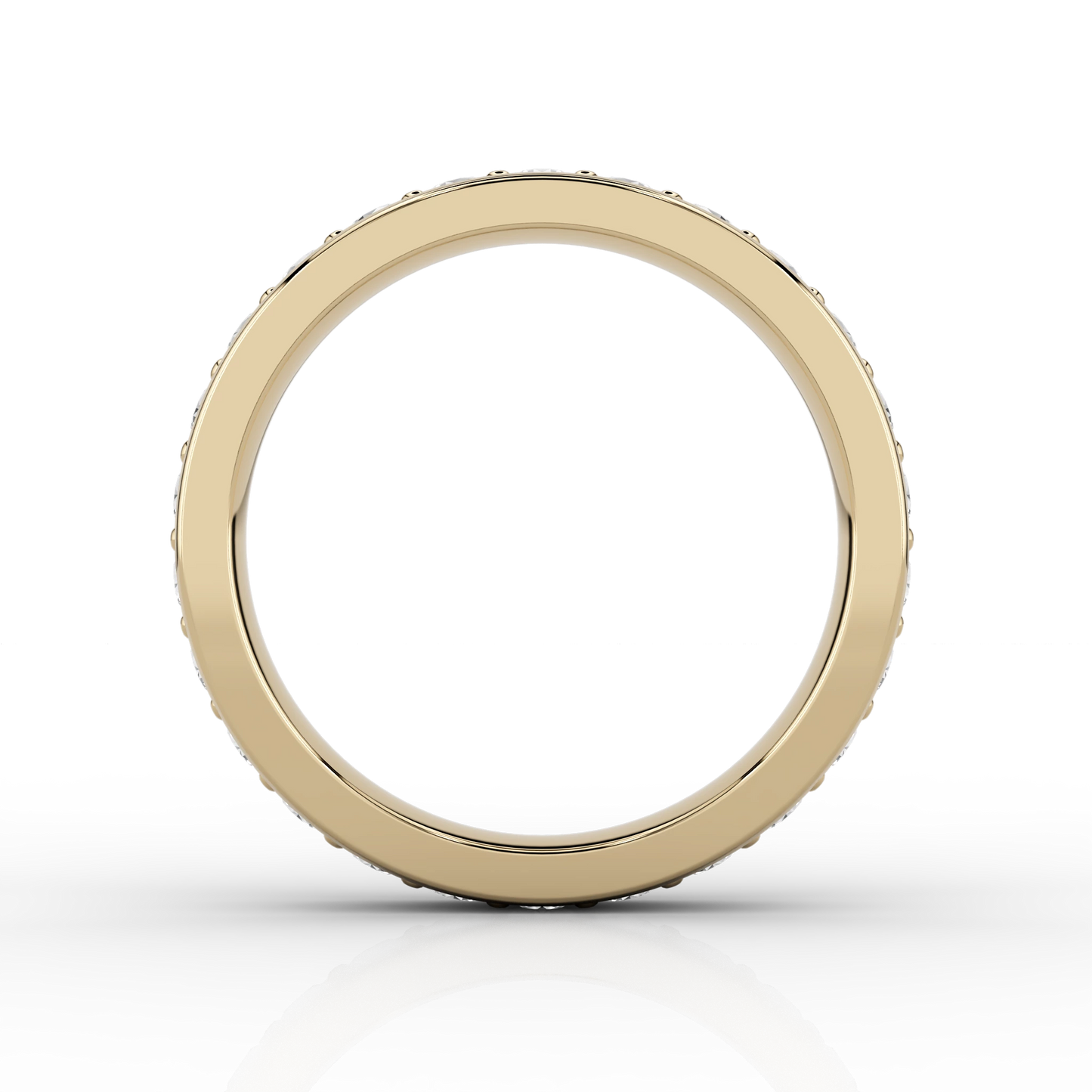 Wide Grain Set Full Eternity Ring in 18ct Yellow Gold