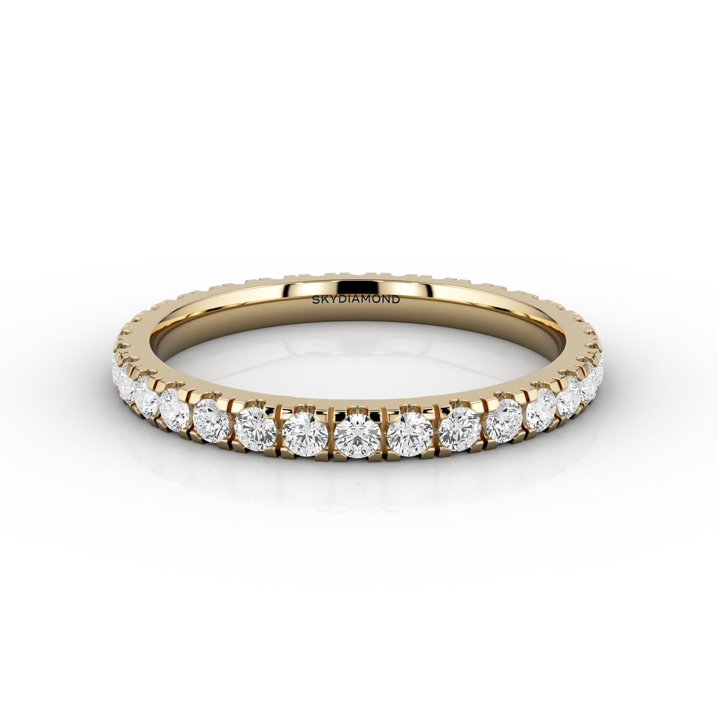 Fine Micro Set Full Eternity Ring in 18ct Yellow Gold