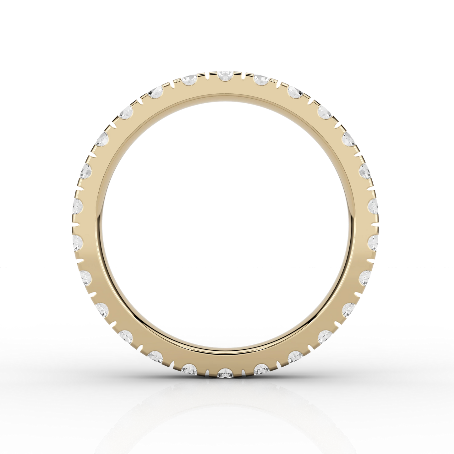 Fine Micro Set Full Eternity Ring in 18ct Yellow Gold