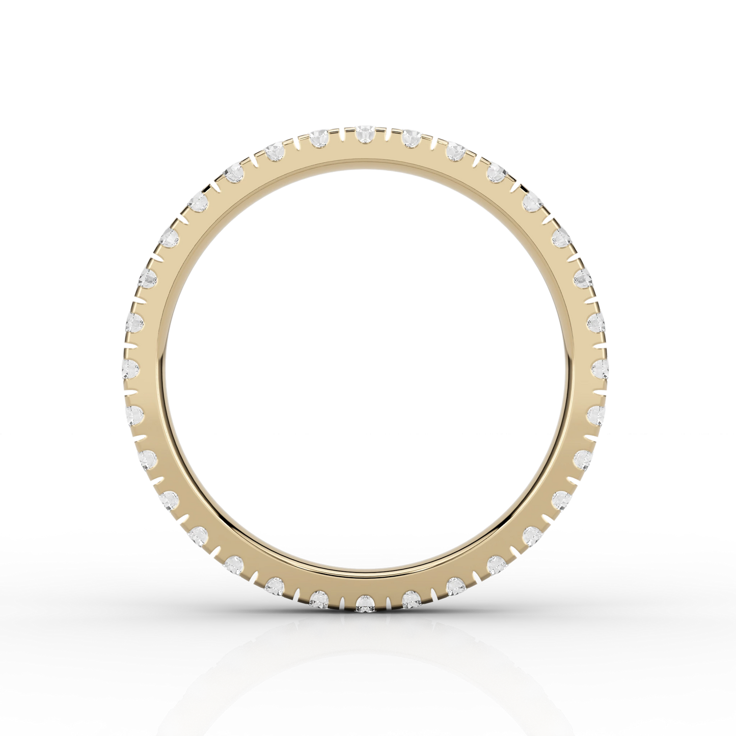 Medium Micro Set Full Eternity Ring in 18ct Yellow Gold