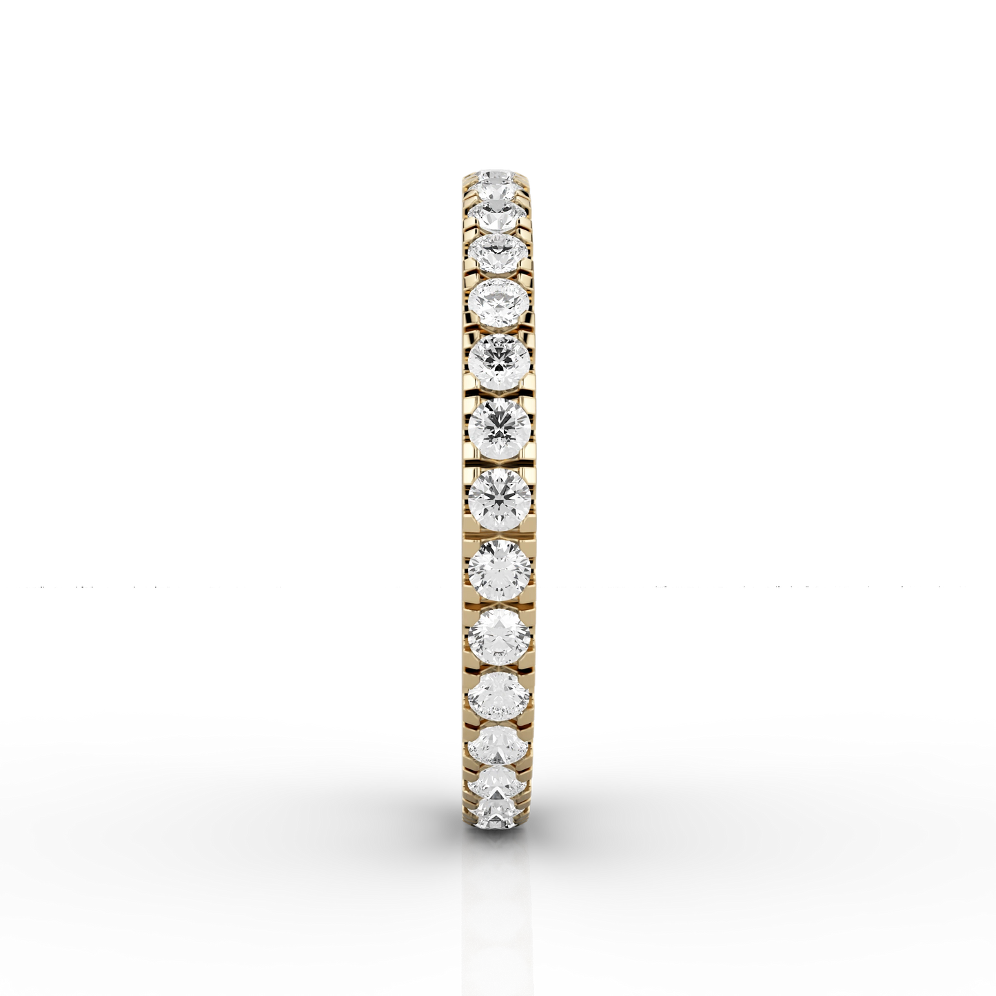 Medium Micro Set Full Eternity Ring in 18ct Yellow Gold
