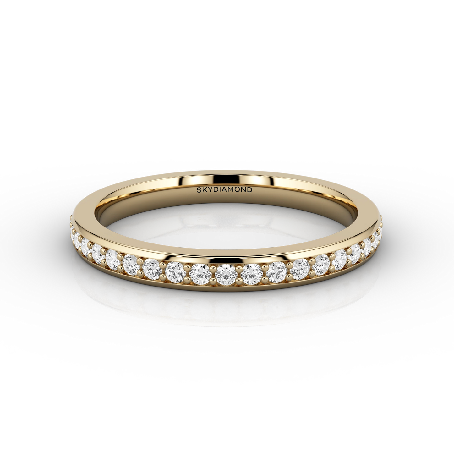 Fine Grain Set Half Eternity Ring in 18ct Yellow Gold