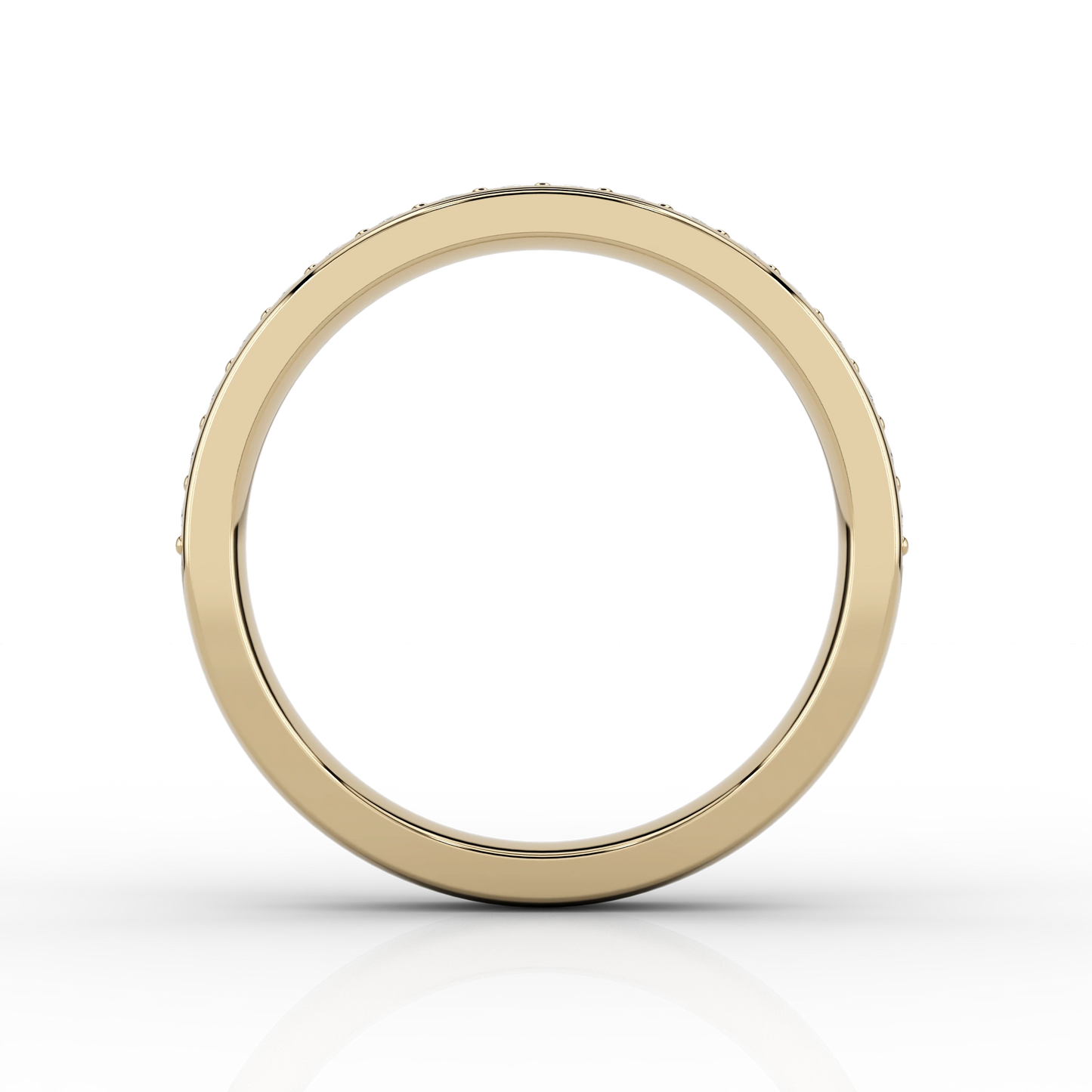 Fine Grain Set Half Eternity Ring in 18ct Yellow Gold