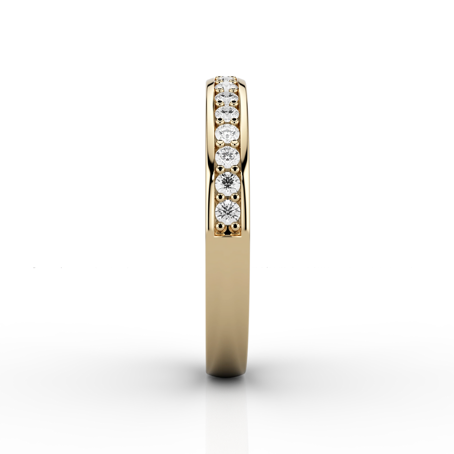 Fine Grain Set Half Eternity Ring