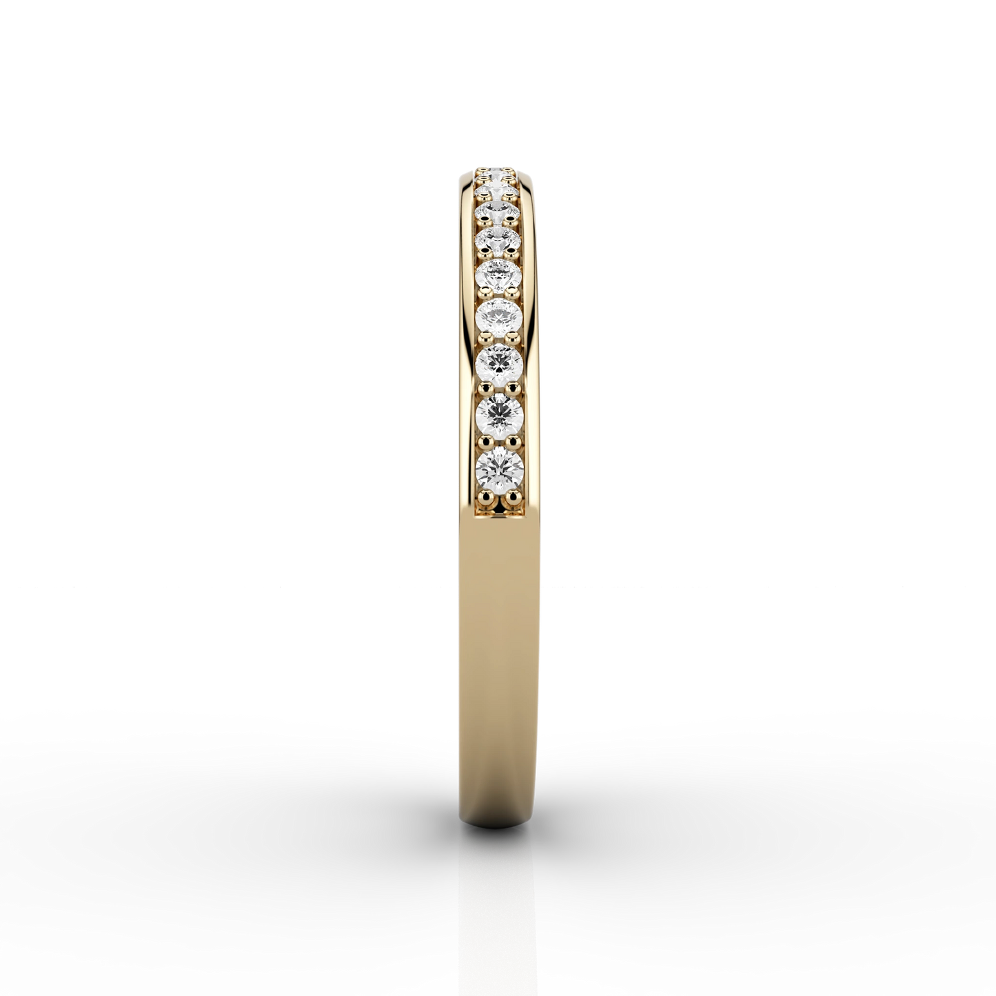 Medium Grain Set Half Eternity Ring in 18ct Yellow Gold