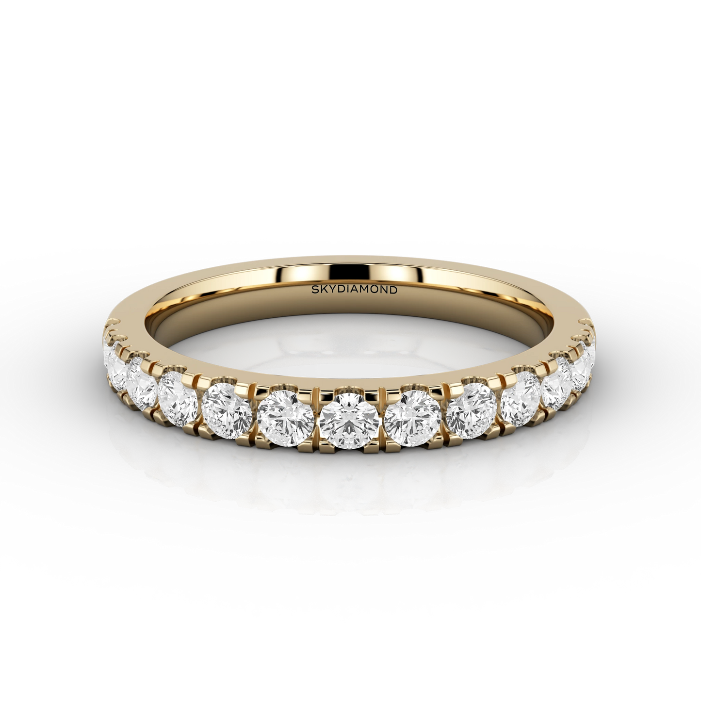 Medium Micro Set Half Eternity Ring