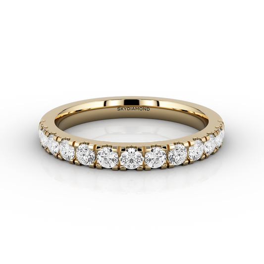 Medium Micro Set Half Eternity Ring